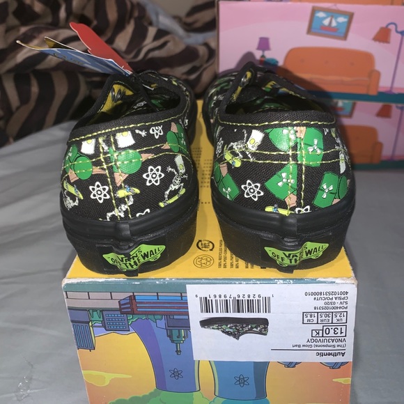 Vans Authentic Kids Simpsons Glow Bart Size 13 k - Picture 4 of 9